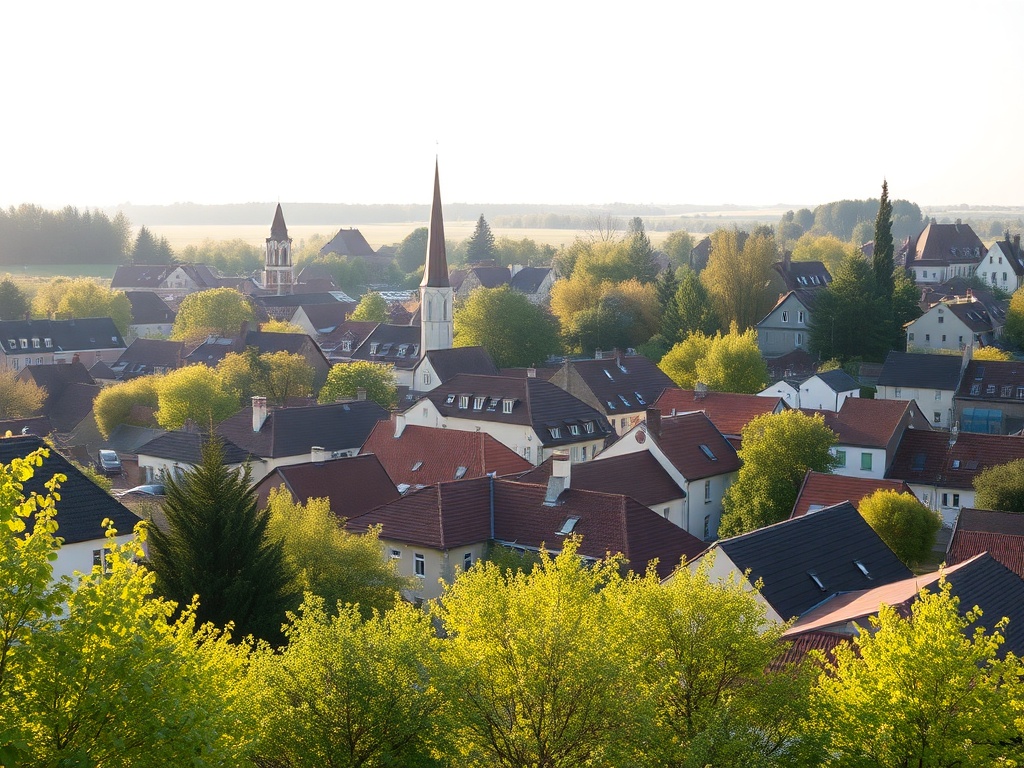 Malownicze widoki białych i różowych kwiatów kwitnących kasztanowców w zielonych alejach Żyrardowa wiosną.